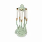 Homey Town © Crystal 6-Piece Cooking Utensil Set with Stand