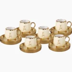 HomeyTown © Coffee set with a leg on a plate