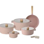 Vika Non-Stick Cookware Set by Neoflam® – 11 Pieces with Glass Lids & Frypan – Stove & Induction Compatible | HomeyTown ©