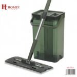 Kitchen Tools Acrylic Vertical Mop Bucket Manual Stainless Steel 2 Microfiber Pads Homey Town ©